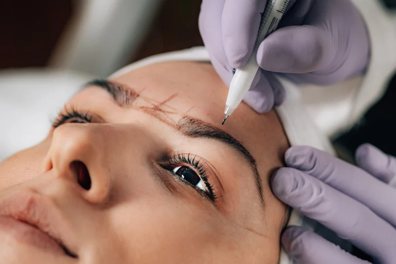 Photo of a brow marker used for precision brow session at Agigma Holistic Spa